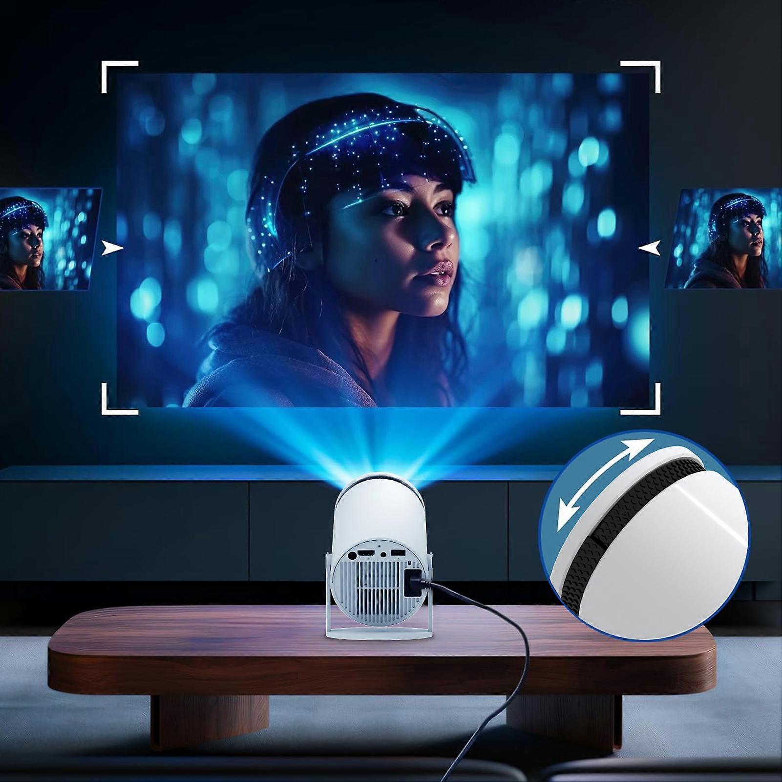 Portable Projector for Android 12.0 Quad Core 4K Decoding Auto Keystone Correction WiFi Mini Wireless Projector