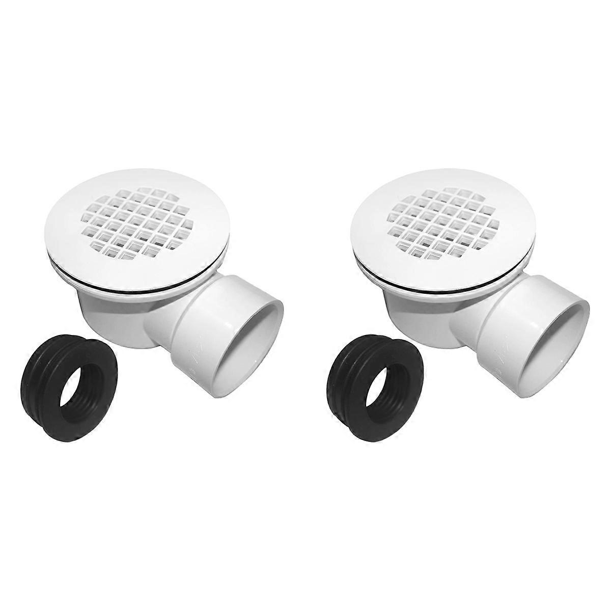Low Profile Shower Base Drain with Perforated Strainer Side Outlet