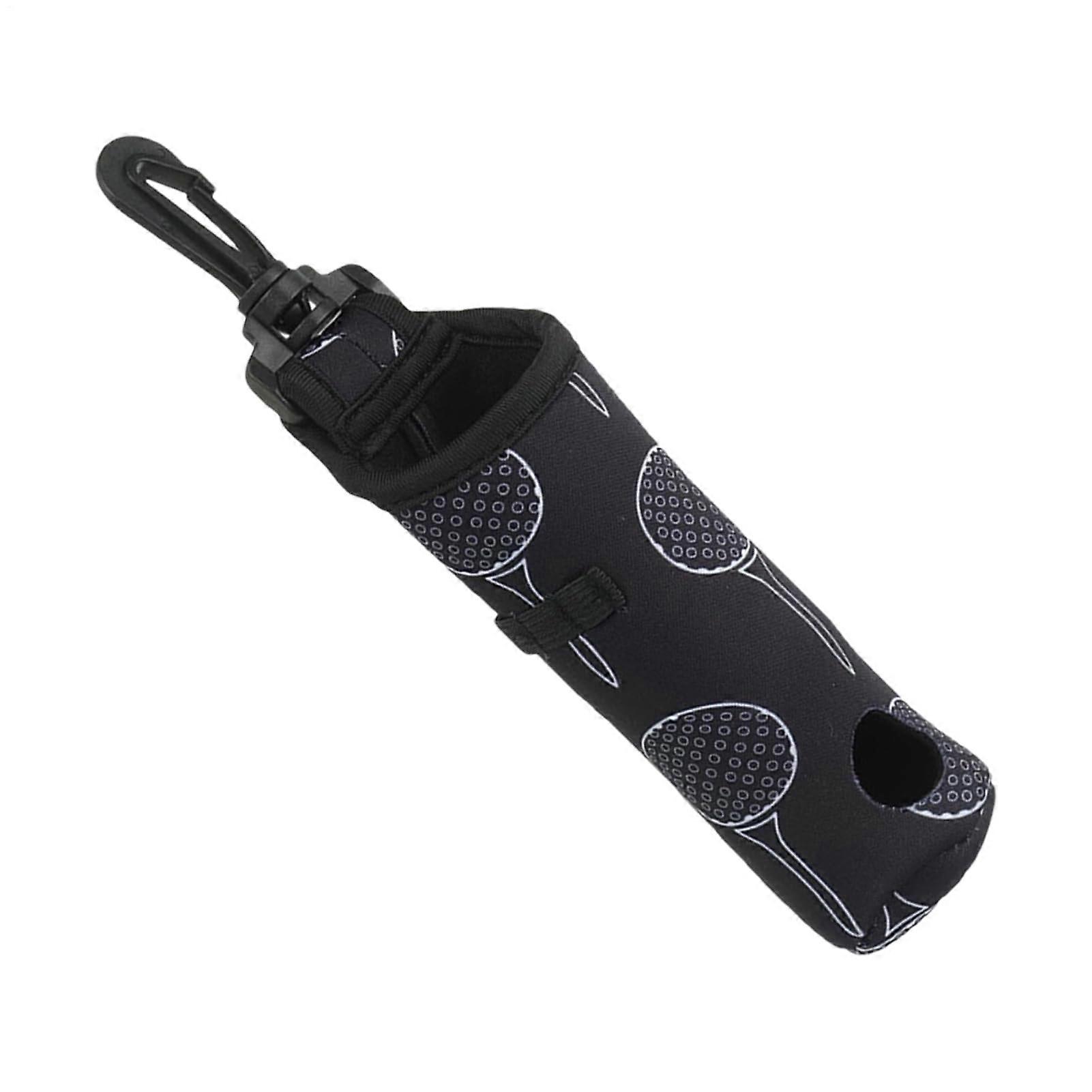 Golf Ball Bag Foldable Storage Pouch Belt Clip Holder 3 Tee Capacity Keeps Tees Handy