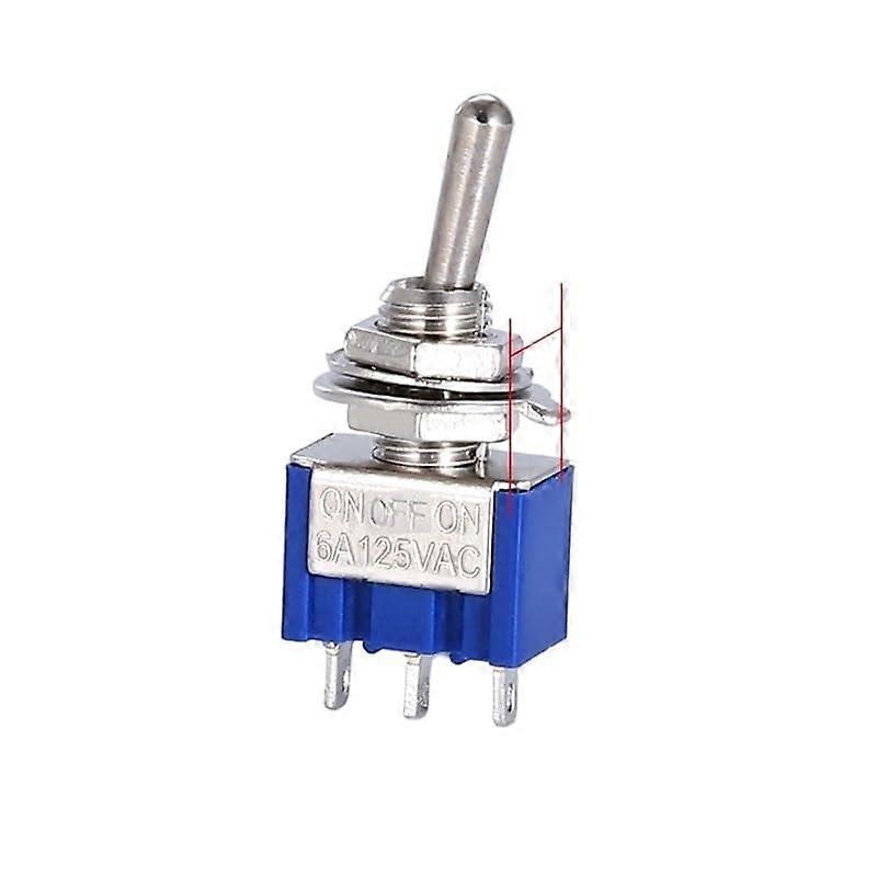 5PCS Miniature Toggle Switch MTS-302 MTS-403 SPDT DPDT 125V 6A ON-ON Reset Latching Switches One Size