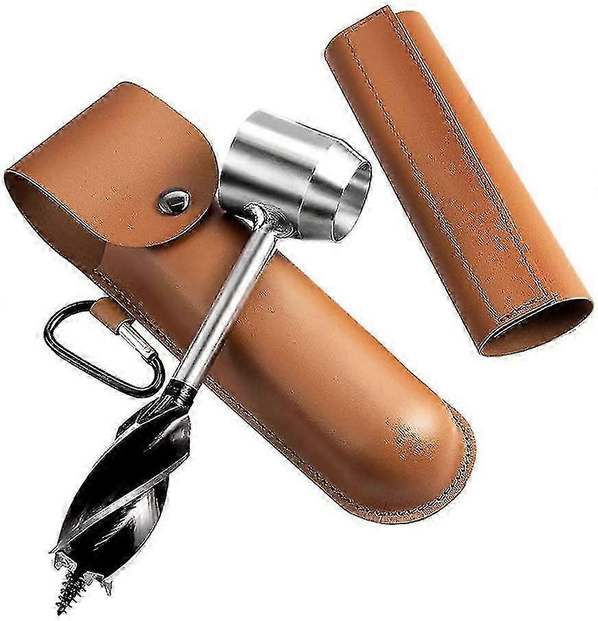 Manual Drill for Woodworking, Survival Drill, Manual Auger Bushcraft Tools, Camping Manual Auger