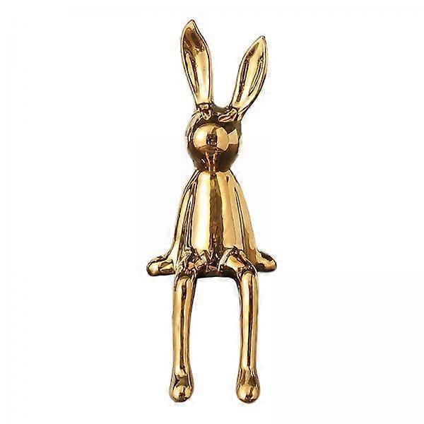 2 Rabbit Statues Animal Figures Easter Cabinet Bookshelves