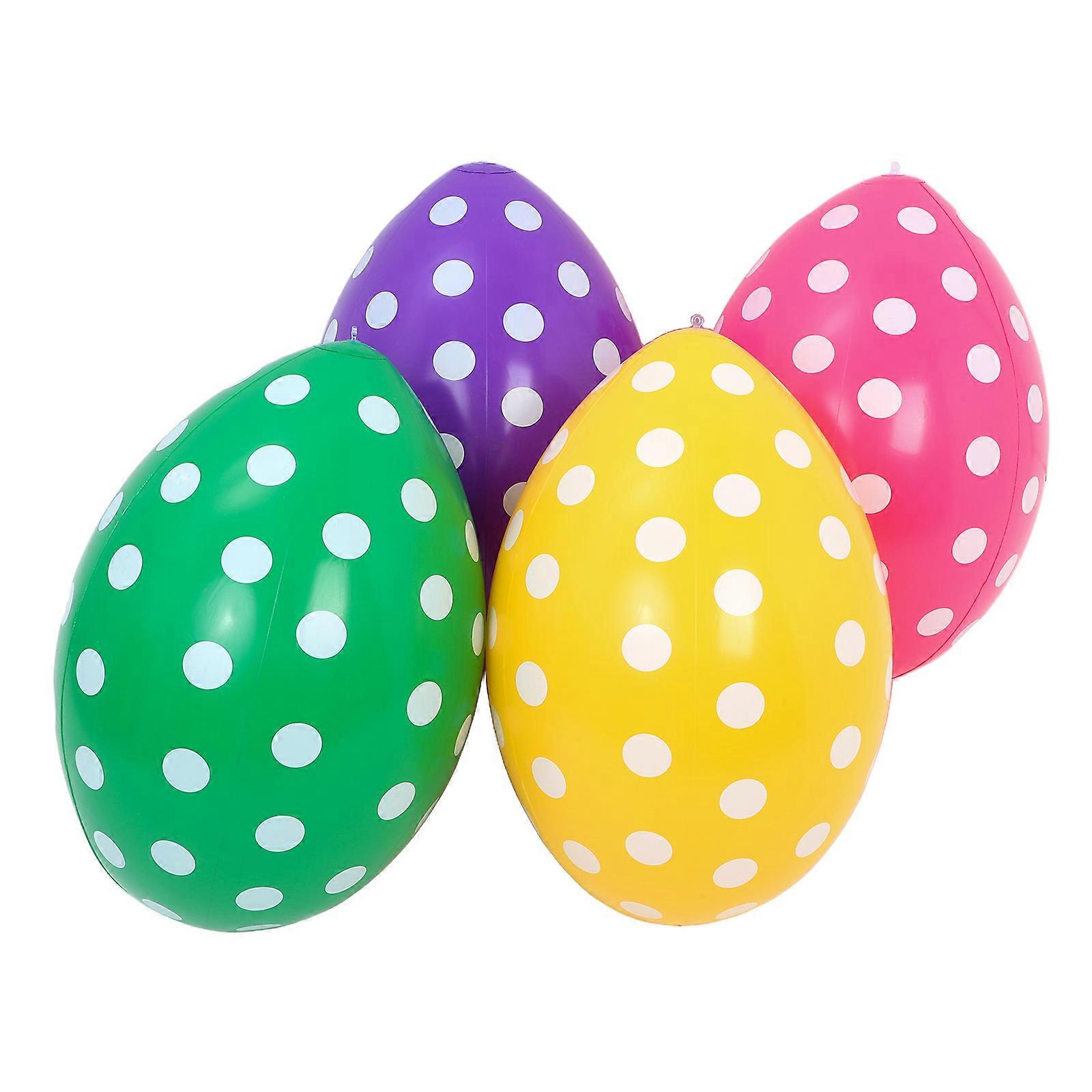 Inflatable Easter Eggs Giant Pvc Inflatable Easter Egg Decoration For Easter Celebration 50.00X35.00X35.00Cm 4Pcs