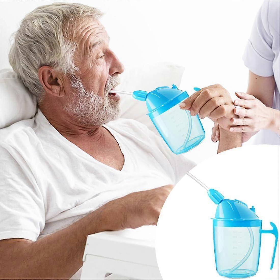 2025 أحدث نموذج لكأس الشرب للبالغين المعاقين ، تغذية النقاهة المقاومة للانسكاب