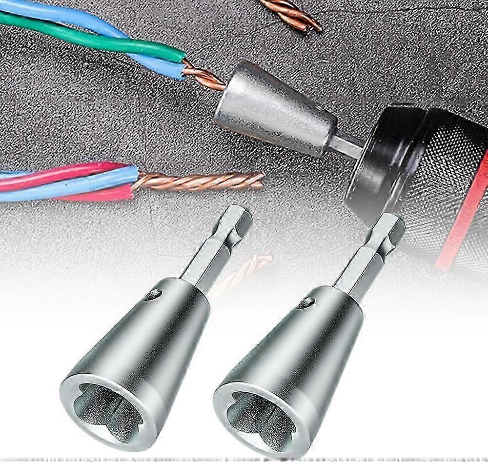 2 Pcs Wire Twisting Tool Wire Twister Wire Connector,2024 New Wire Twisting Tool Wire Stripper Tool Wire Twister Tool for Drill, Wire Stripping and Tw