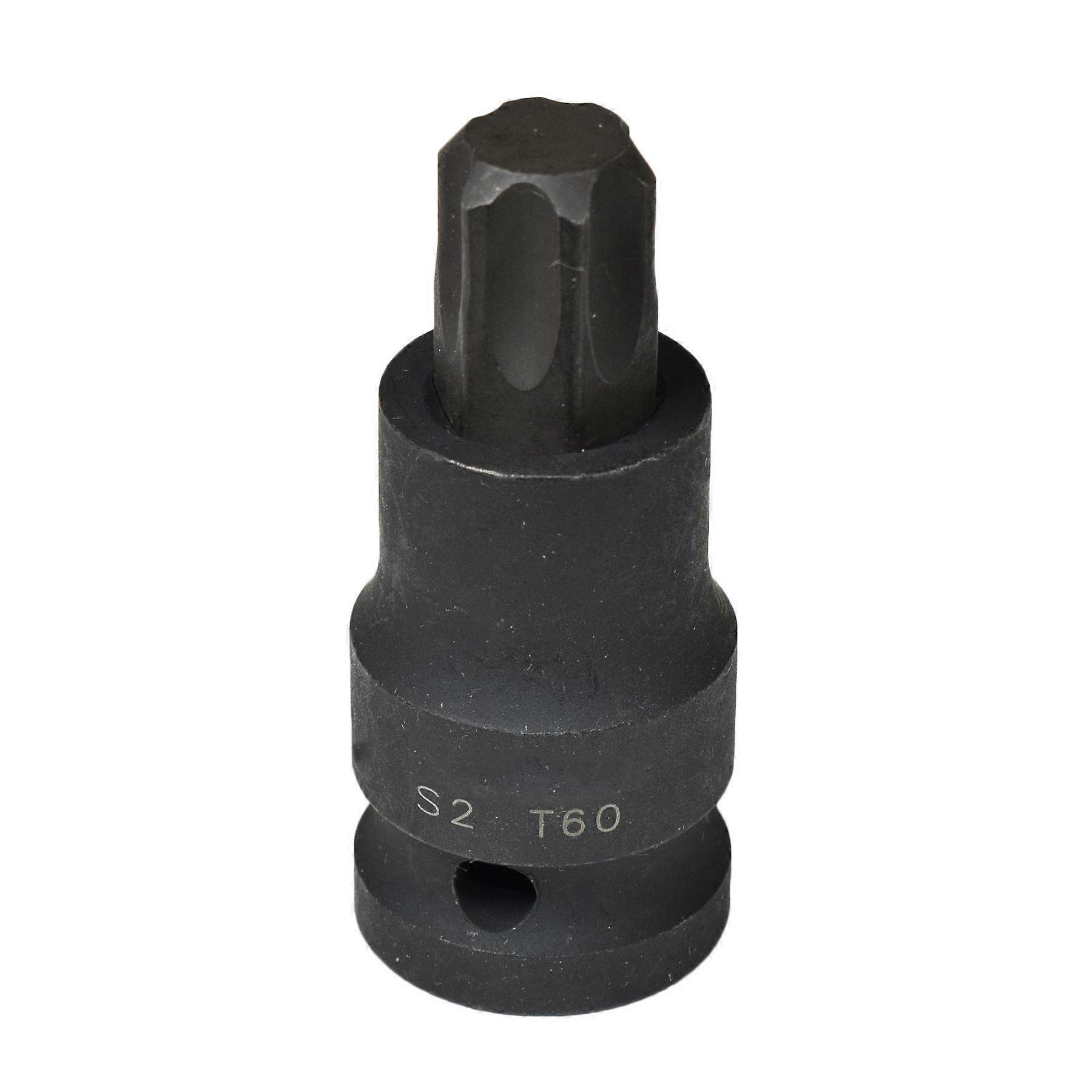 T60 x 53mm 1/2" Drive Short Impact Impacted Torx / Star Male Socket