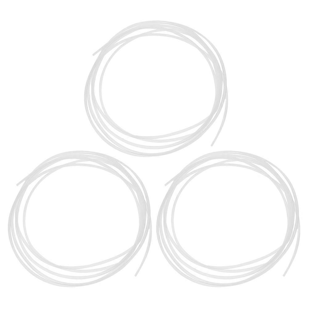 Ptfetubing 3D Printer Tube Professional Design 3D Printing White 100.00X0.30X0.30CM Smooth Extrusion 3Pcs