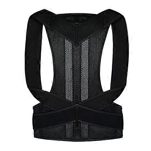 S-5XL Back Support Posture Corrector Adjustable Hunchback Relief Belt for Adults, Gray, XXL Size, Spine Support