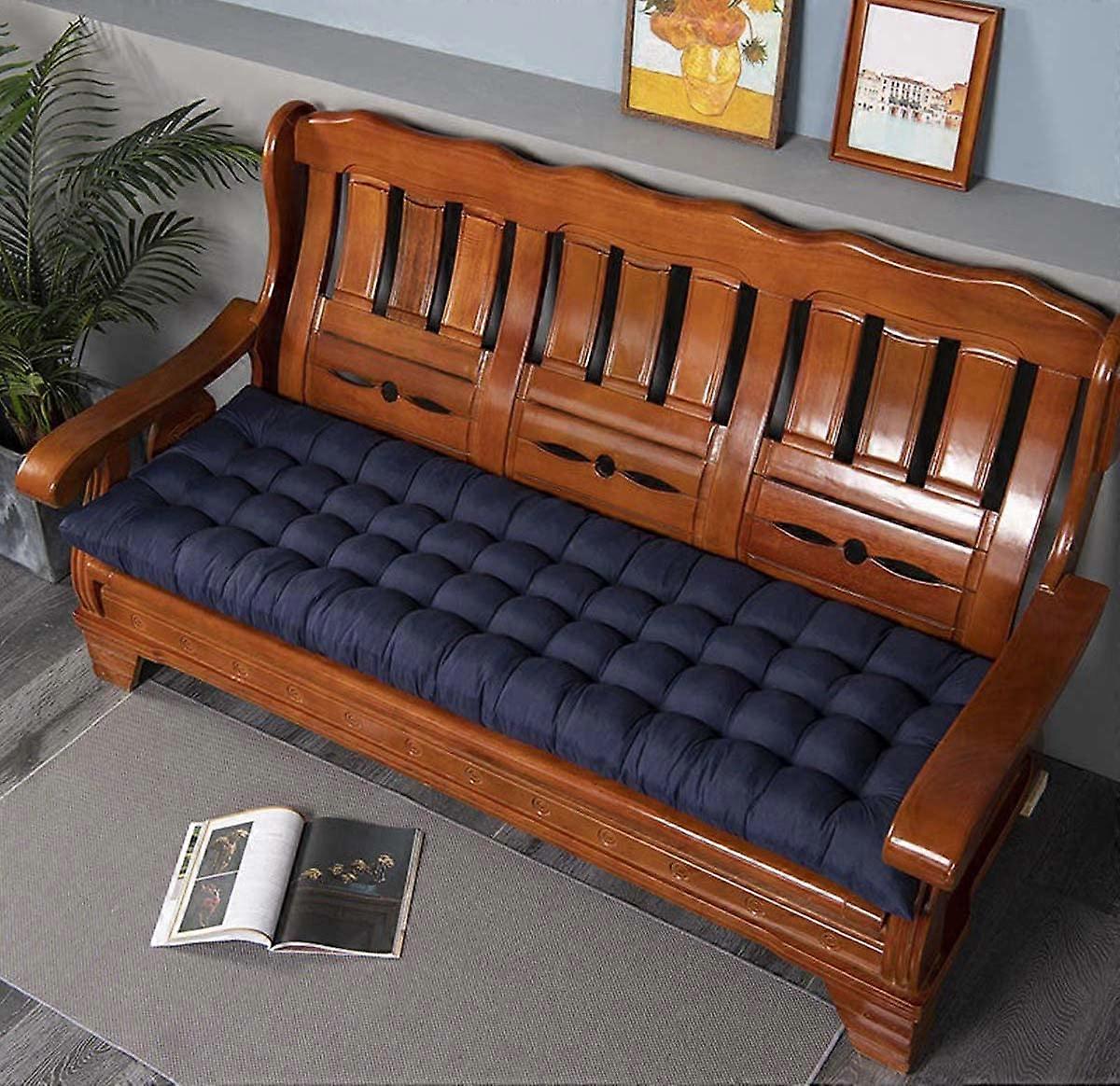 Cushion for garden swing bench, thick seat cushion, soft cotton, indoor and outdoor use, rectangular