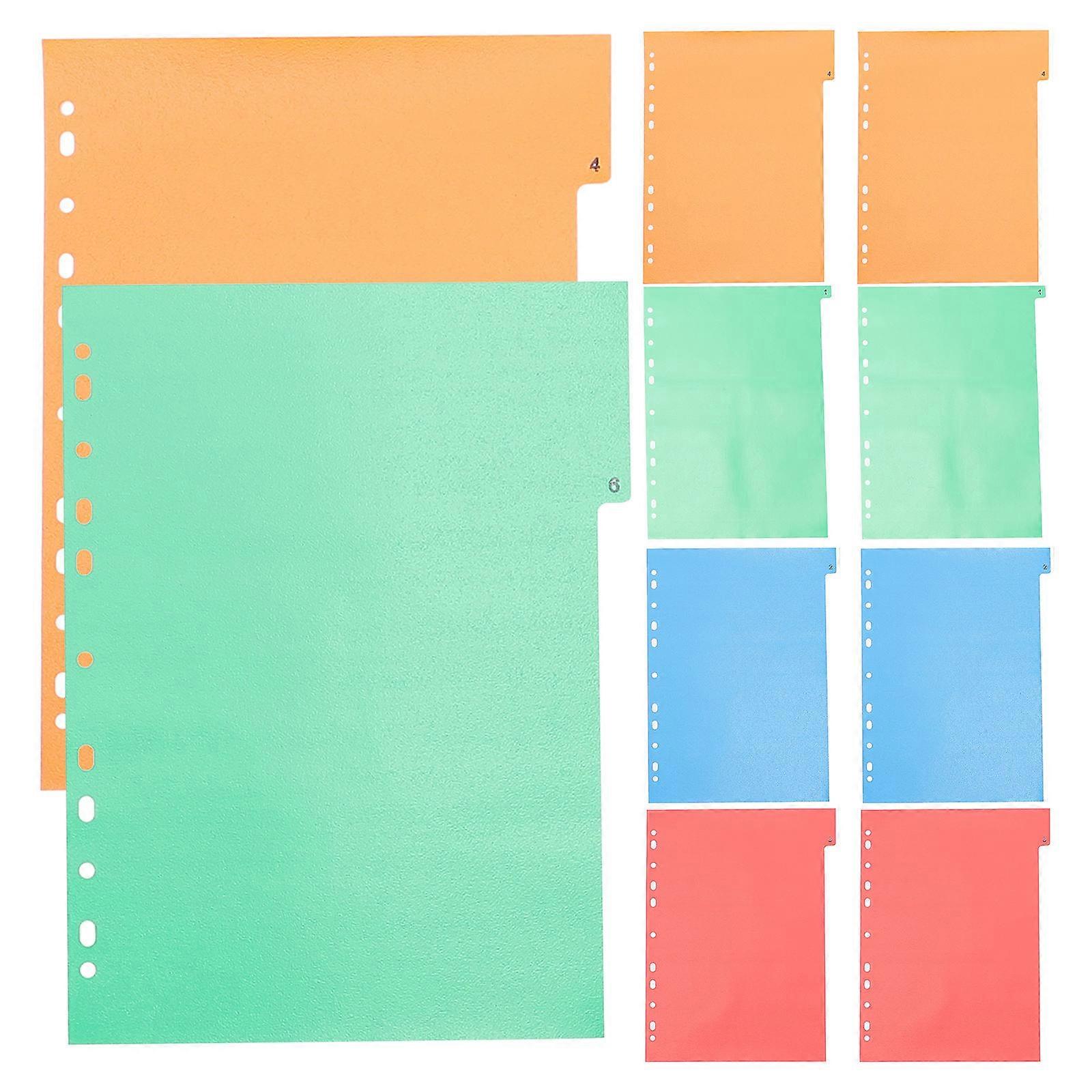 Plastic Index Cards Binder Dividers for School Office Home Organization – 20 Sheets Wear Resistant Easy to Use and Carry