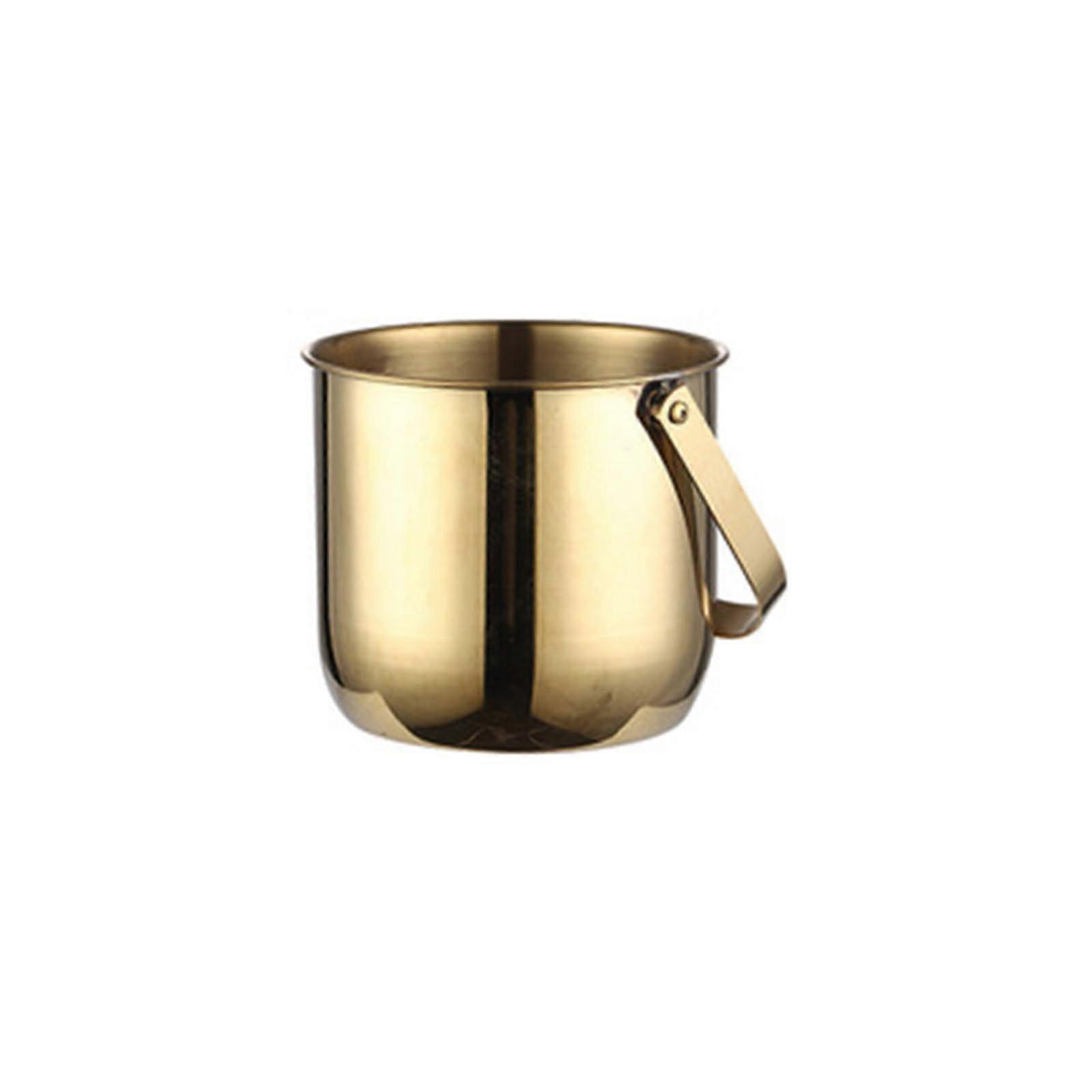 Stainless steel ice bucket for champagne, wine, beer, party, bucket with handle, bar accessories, thick container gold A