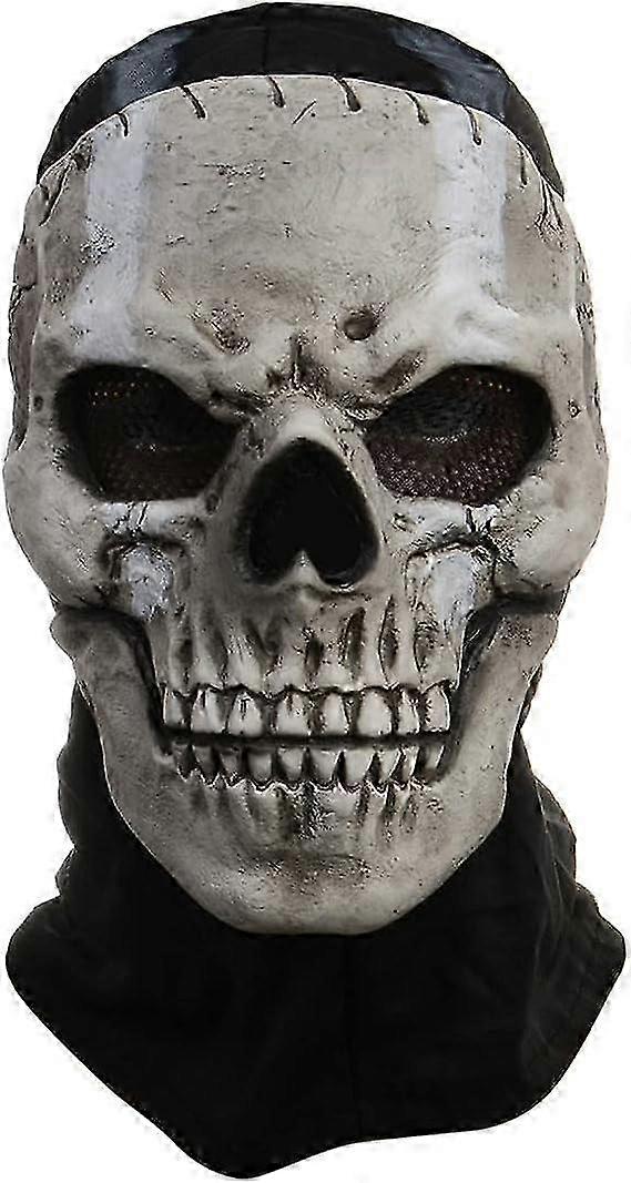 Halloween Scary Mask for Adults, Ghost Face Costume Mask, Horror Full Head Skull Latex Mask for Parties