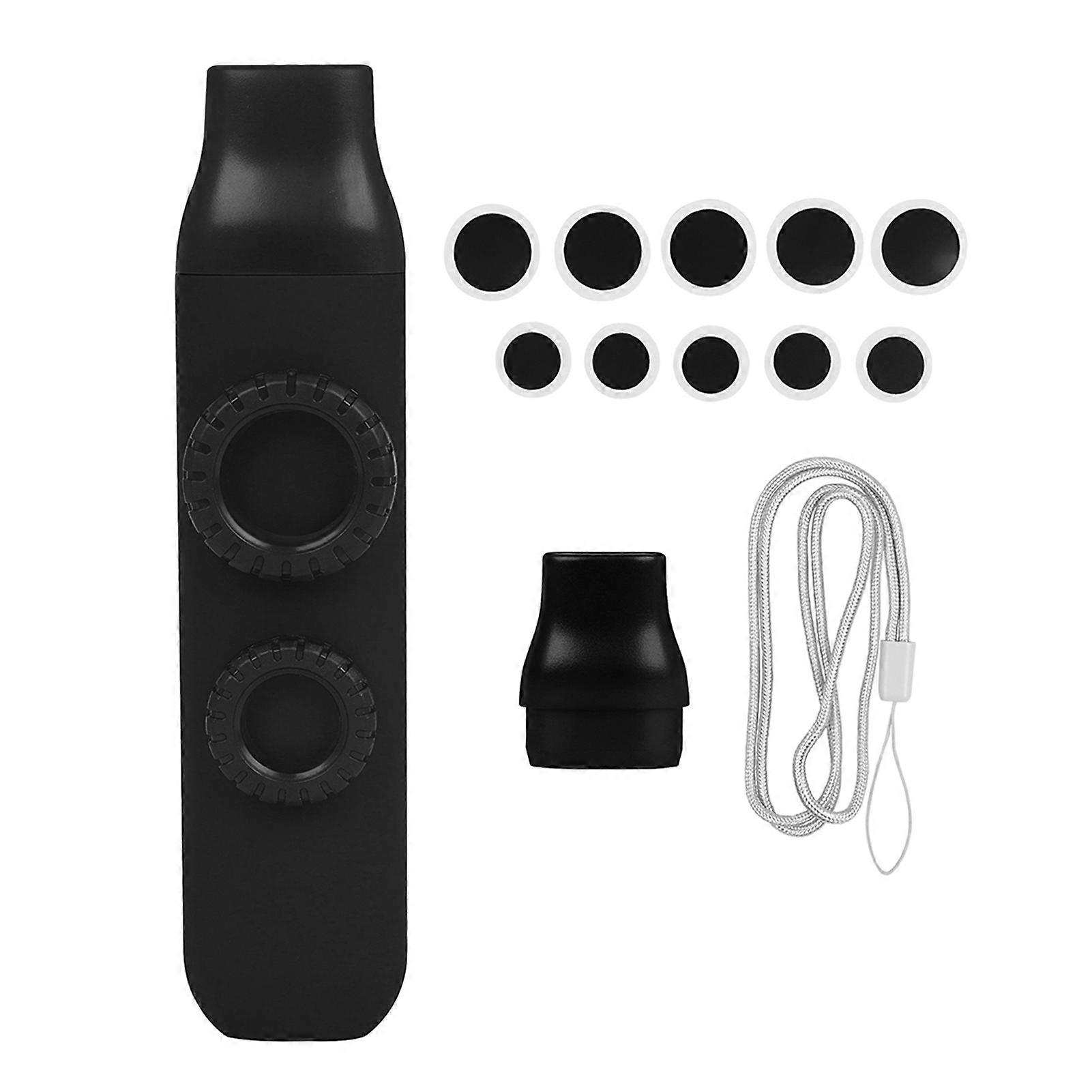 Kazu Double Flute Hole Kazoo with Replaceable Blowing Nozzle 10pcs Membrane Musical Instrument for Child Adult Beginner Ukulele Guitar Partner
