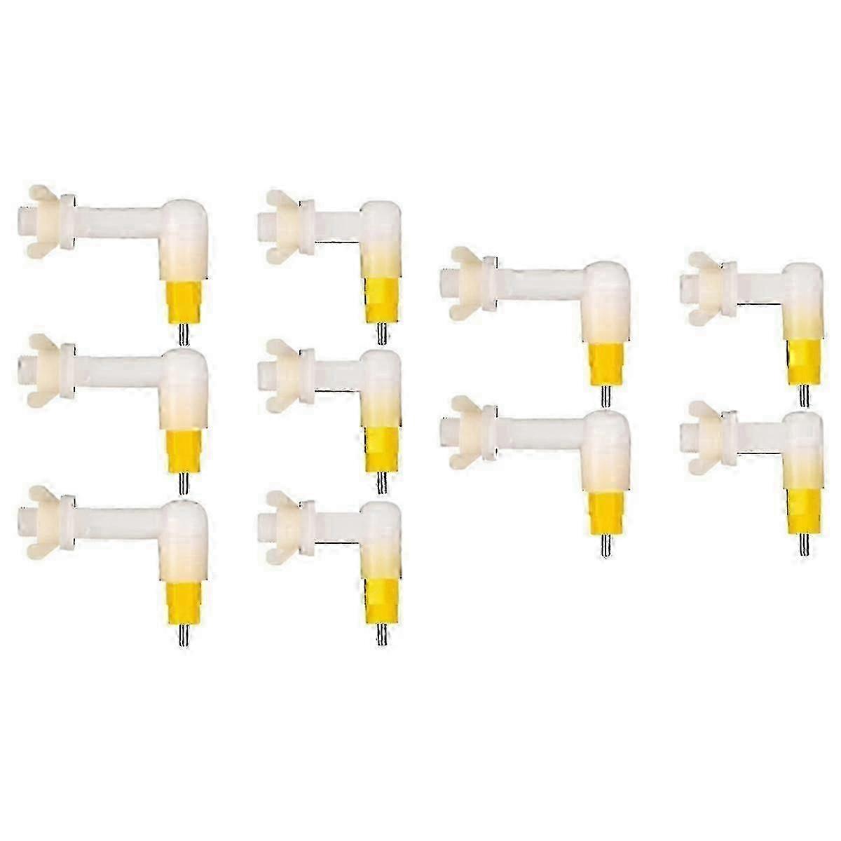 10 Pcs Automatic Leak-Proof Water Nipple Drinkers for Chickens Easy to Install