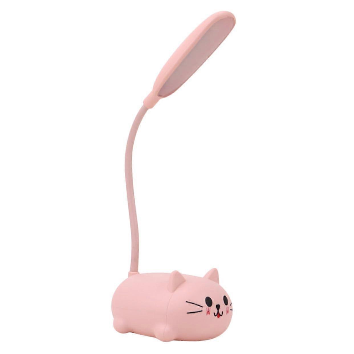 Pink Kitten Table Lamp Kawaii Table Lamp Pink Desk Lamp Kawaii Lamp Desk Accessories for Table Lamp for Cat Lamps for Girls Room Plastic