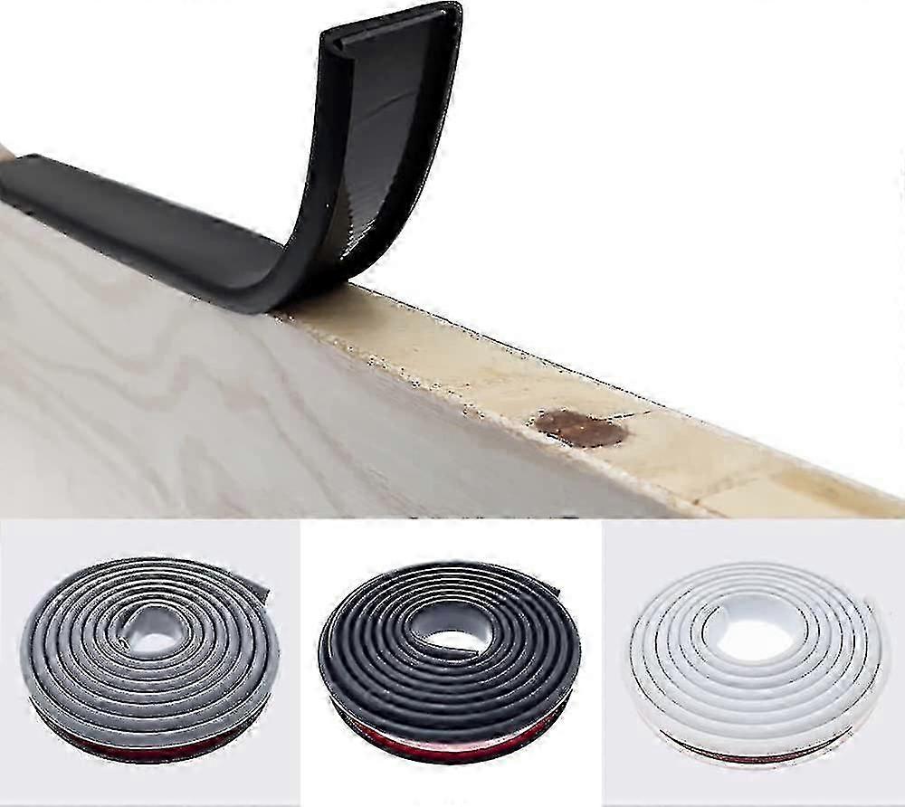 2m μαύρο σχήμα U 16mm συγκολλητική ζώνη άκρων, καμία λωρίδα άκρης πάγκου εργασίας σιδήρου-βελανιδιάς, μαλακό λαστιχένιο κάλυμμα άκρης καπλαμά ξύλου Tpe για έπιπλα