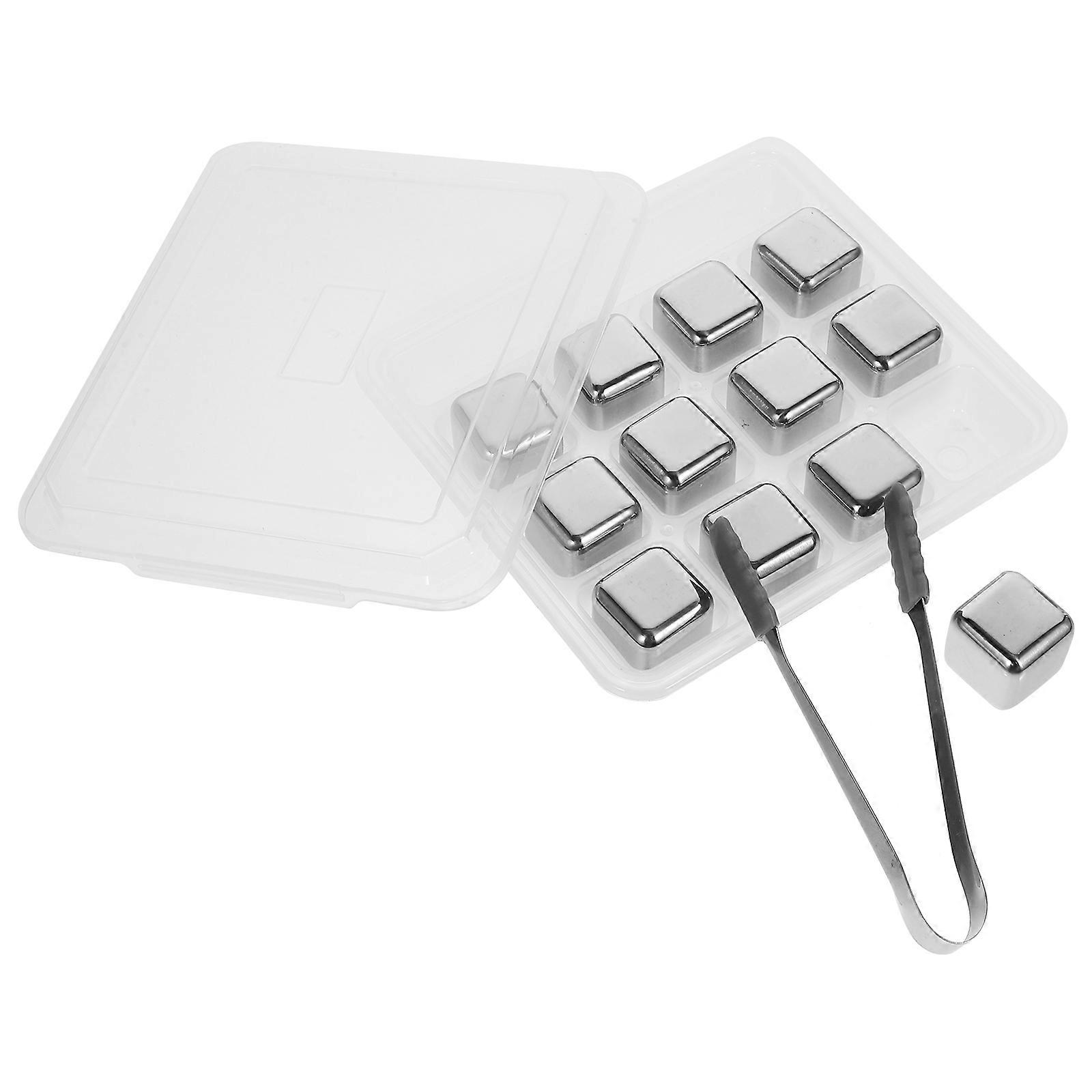 Ice Stones For Drinks Reusable Stainless Steel In Silver For Drinking Accessories 1Set