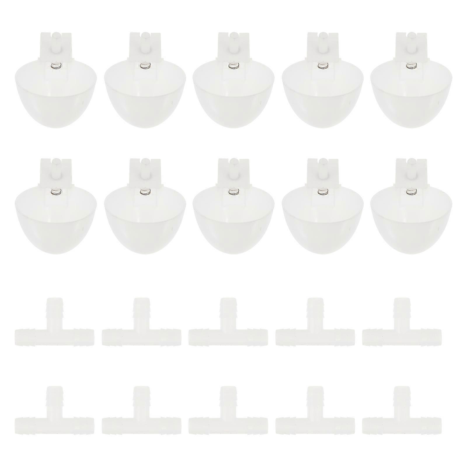 White Plastic Pigeon Water Drinker Large Capacity for Feeding Use Perfect for Busy Parents