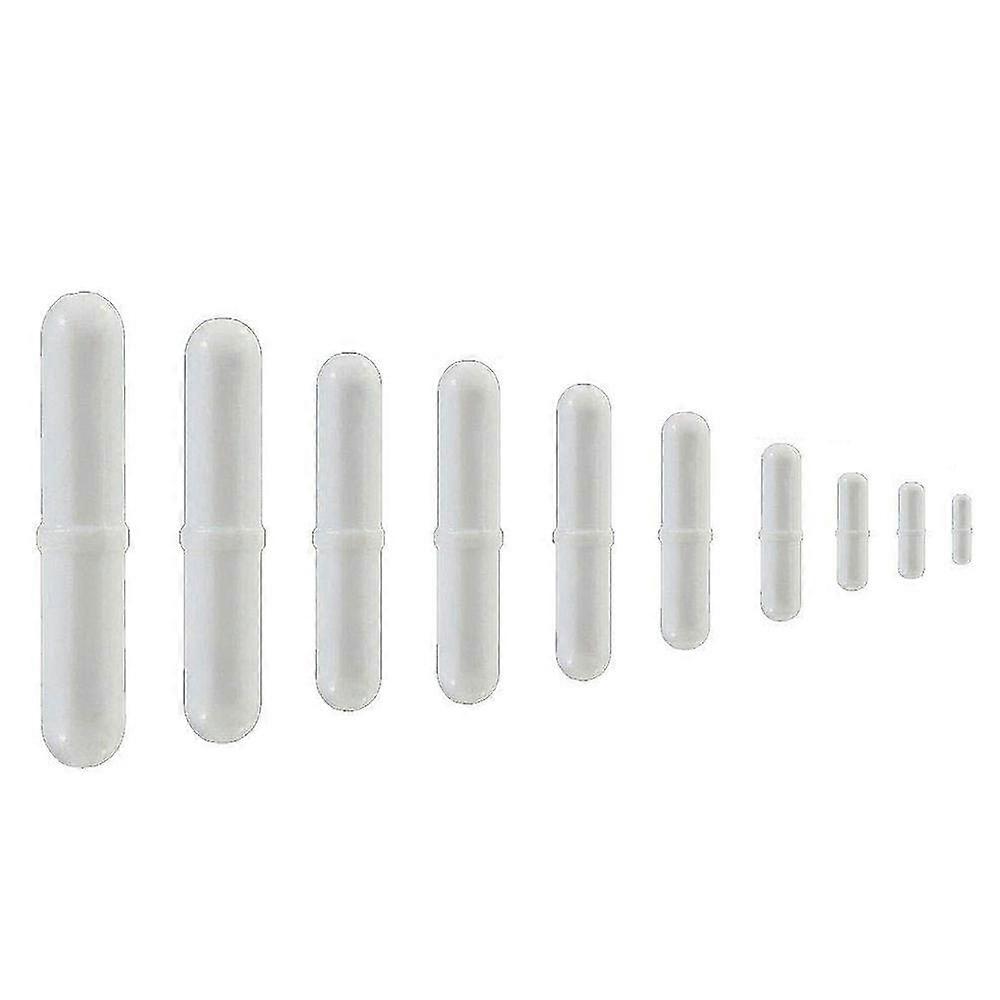 10pcs PTFE Magnetic Stirrer Mixer Spin Bar for Laboratory Use White Color