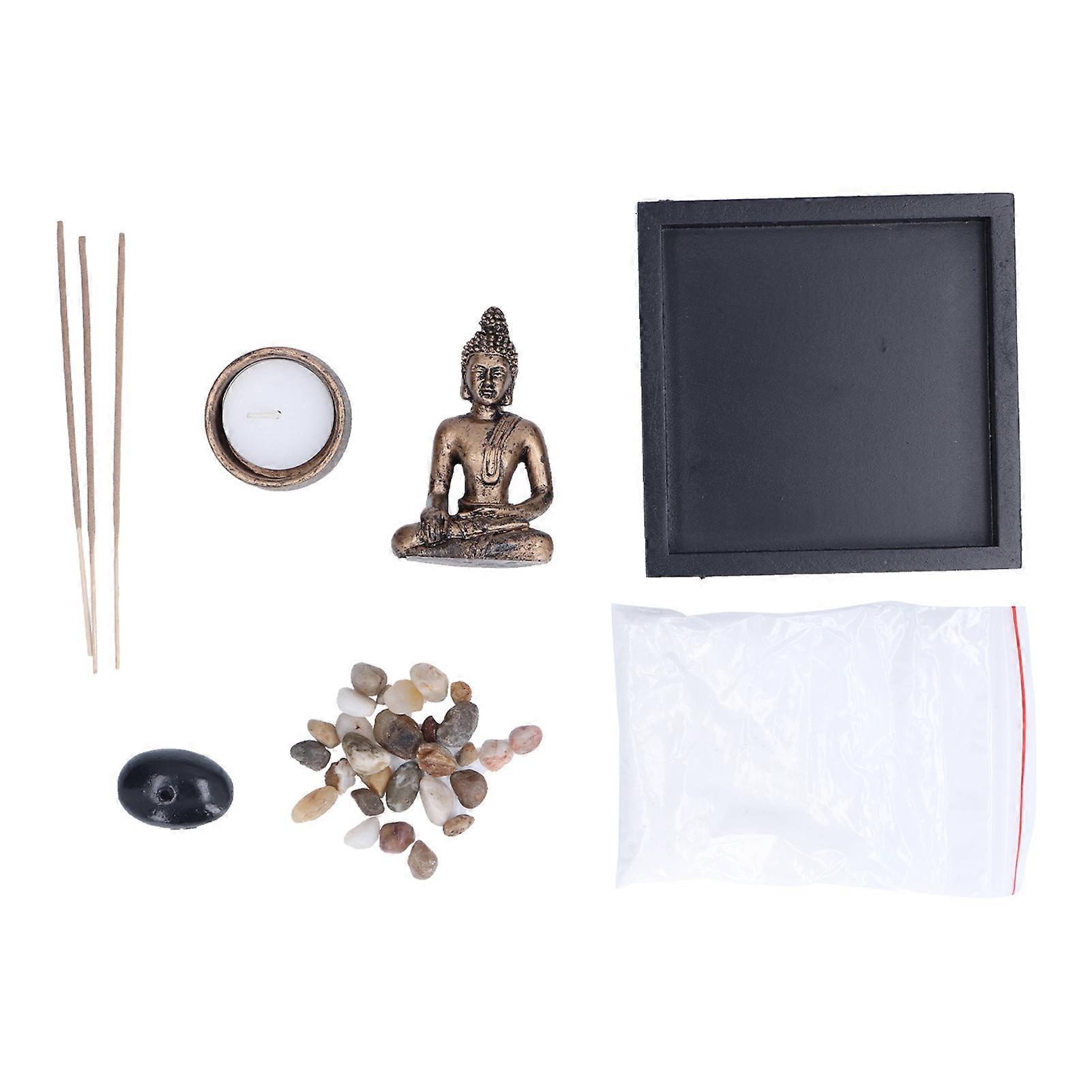 Buddha Statue Fine Workmanship Stylish Appearance Resin Material Candlestick Holders