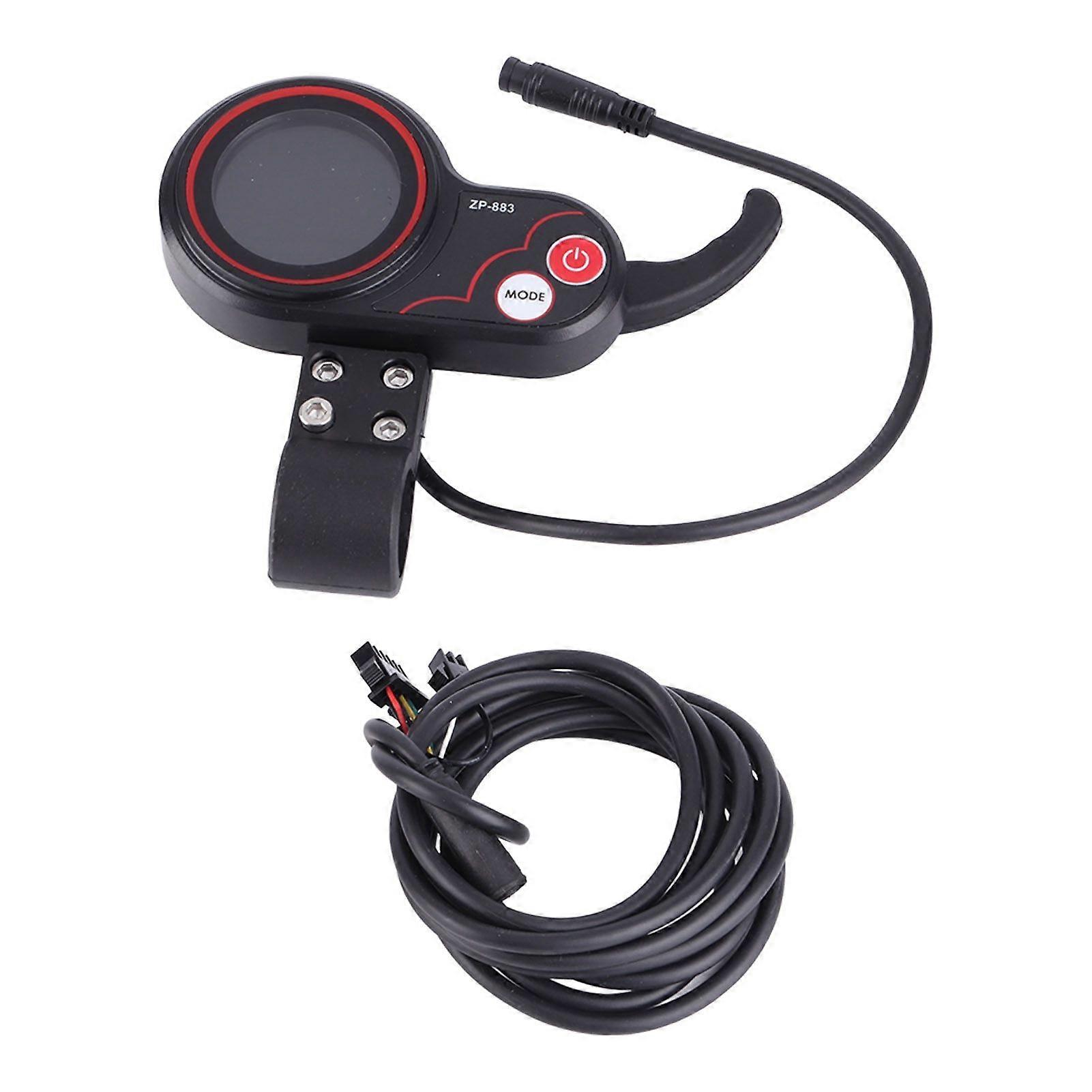 Display Thumb Throttle 2 in 1 Speedometer Manual Control Panel for Electric Bike Scooter Agreement 2 48V YMQX)