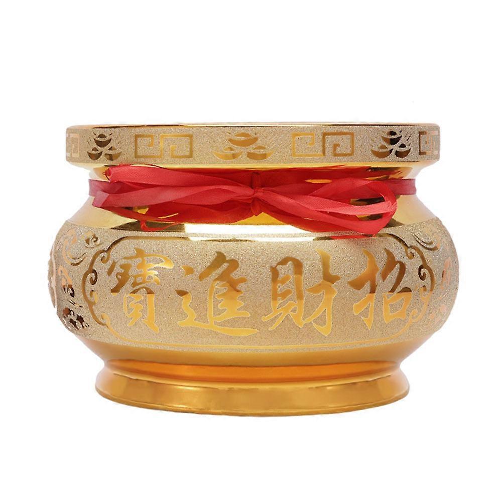 1Pc Ceramic Buddhist Incense Burner Decorative Offering Basin for Temple Decor