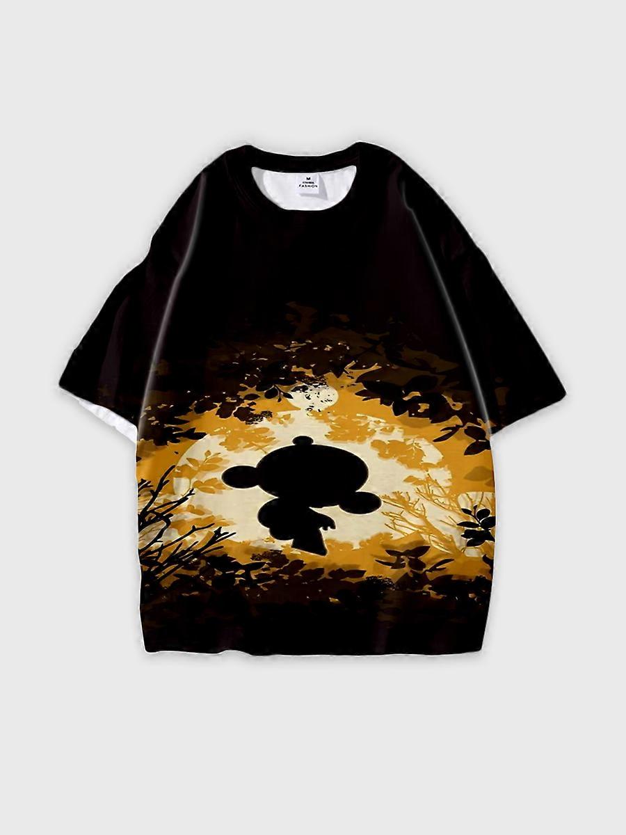 T-shirt round neck Pattern loose short sleeve JW585