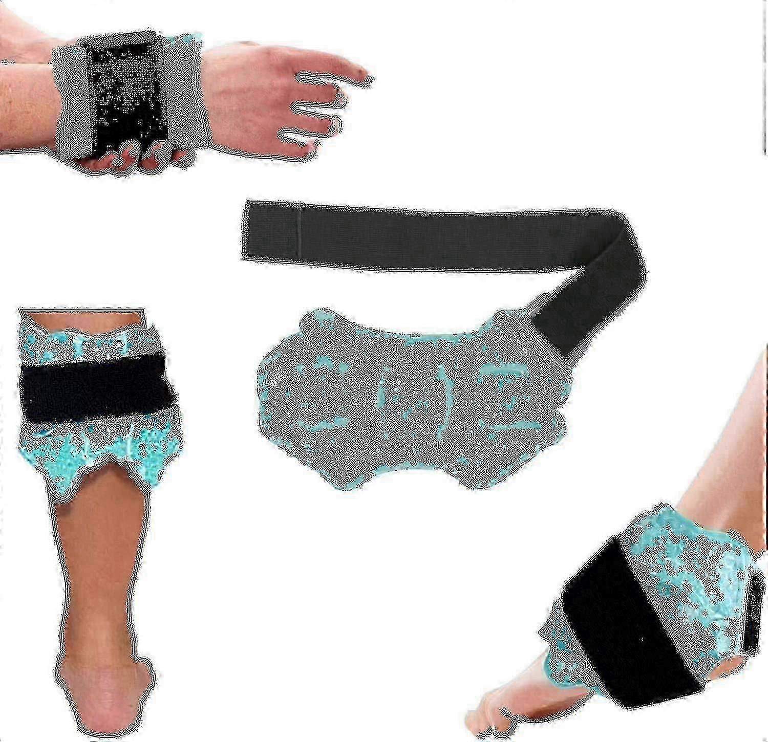 الرياضة القدم العلاج بالجليد التفاف ، الساخنة الباردة جل الجليد حزمة مع دعامة قابلة للتعديل