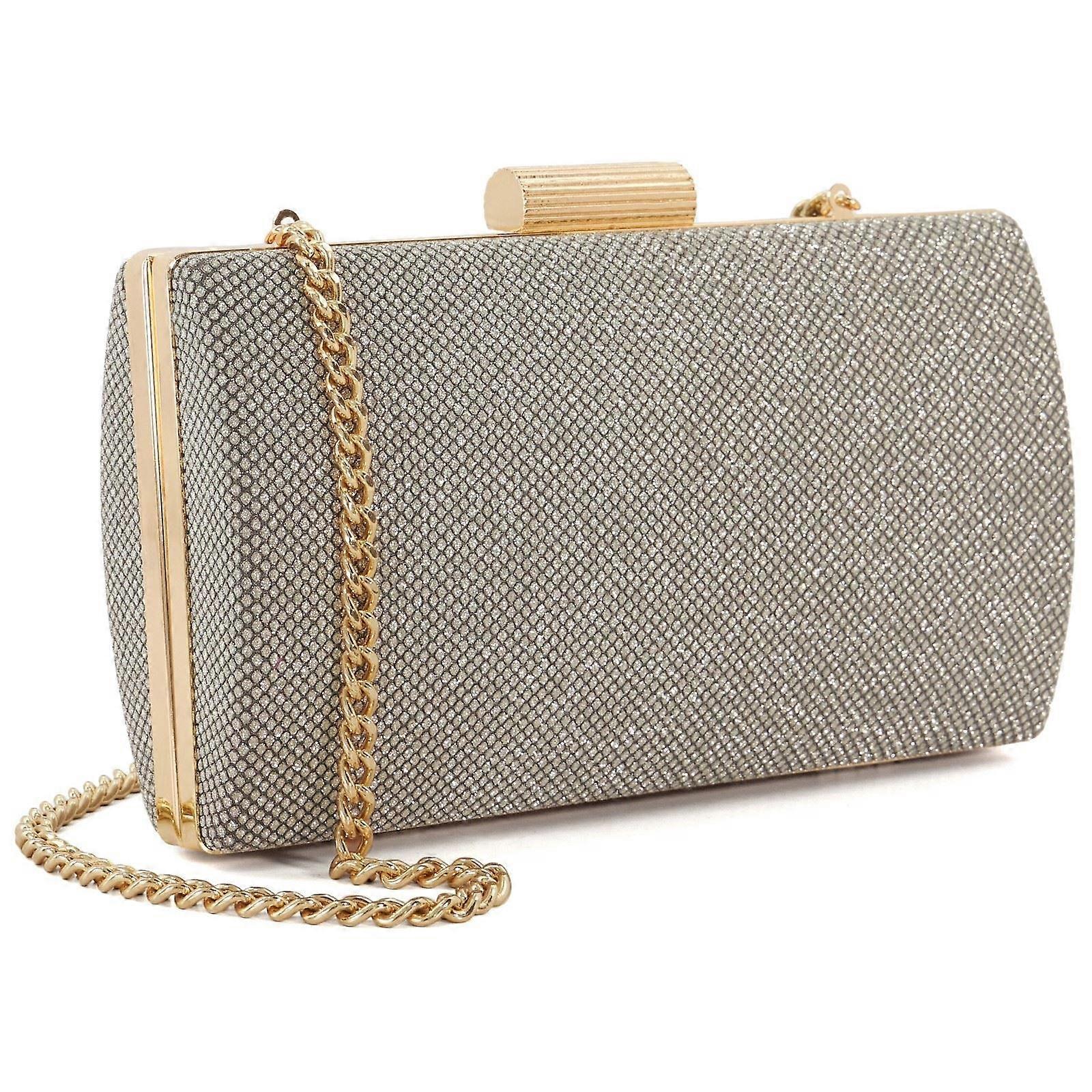 Dune Belleview Women's Silver Clutch Bag - Small