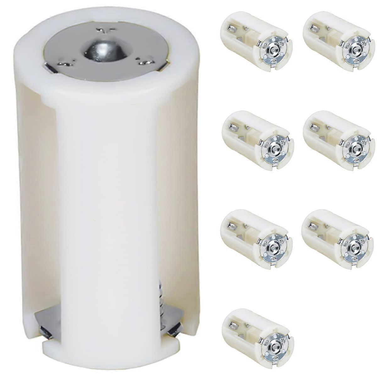 Battery Converter, 3 AA to D Size Battery Holder, Parallel Battery Holder Conversion Adapter Switcher Plastic Case Box 8 Pack, 1.5V Output Case
