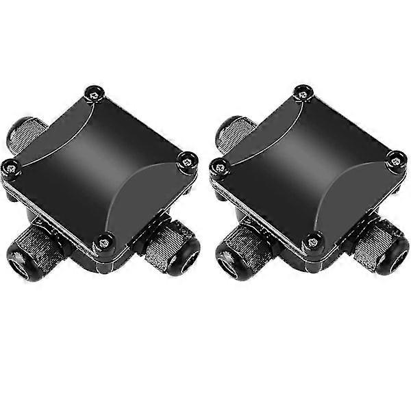 Outdoor Cable Waterproof Junction Box IP68 Tee Cable Connector 2 pcs
