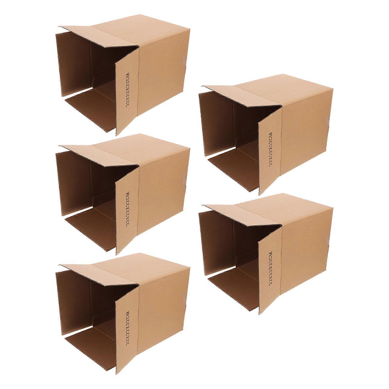 Packing Cubes For Moving Cardboard Boxes Heavy-Duty Packaging Square Brown 22.00X22.00X22.00CM 5Pcs