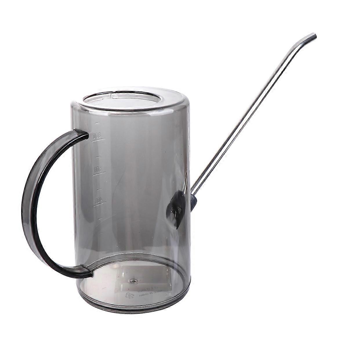 Portable Watering Can with Long Spout, Large Capacity for Garden, Indoor Plants, Home, Office, School & Professional Gardening Black Transparent
