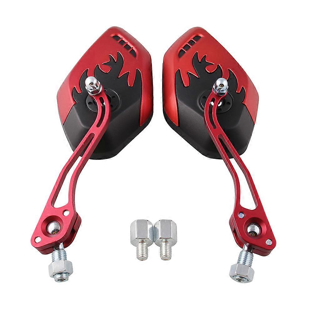 Scooter Mirrors For Handlebars Red Motorcycle Modification Rearview Mirror Electric Vehicle Owners 2Pack