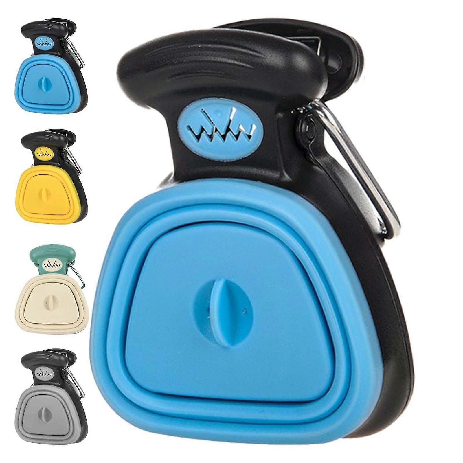 Poop Gripper, Dog Poop Scooper with Bag Attachment,   Upgrade (Blue, L)