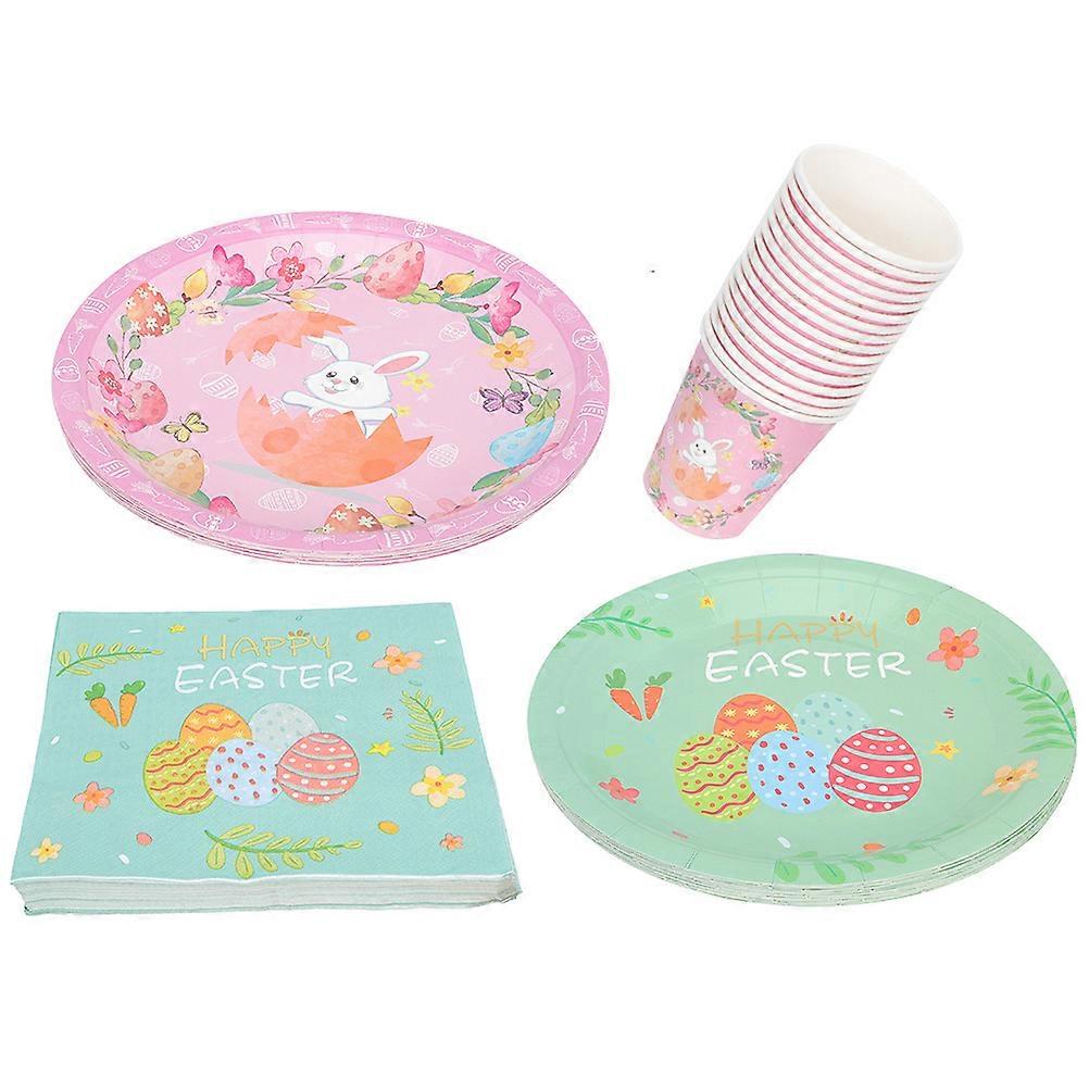 Festival Party Catering Supply Pattern Tableware Home Use Round Shape 68Pcs