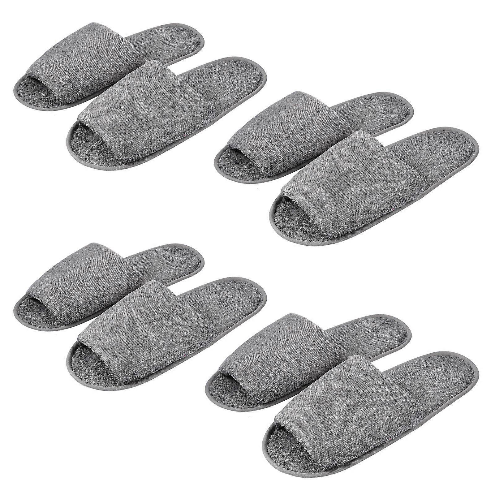 Disposable Guest Slippers in Grey Color with Folding Design for Easy Portability One Size Fits Most
