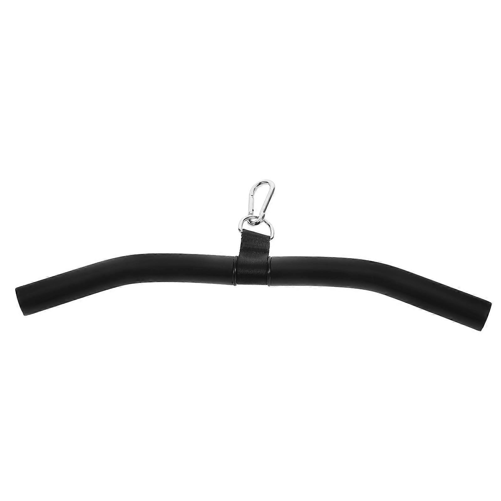 Black Steel Straight Grip Bar for Gym Cable Machine Durable Weight Bar Attachment Ideal for Muscle