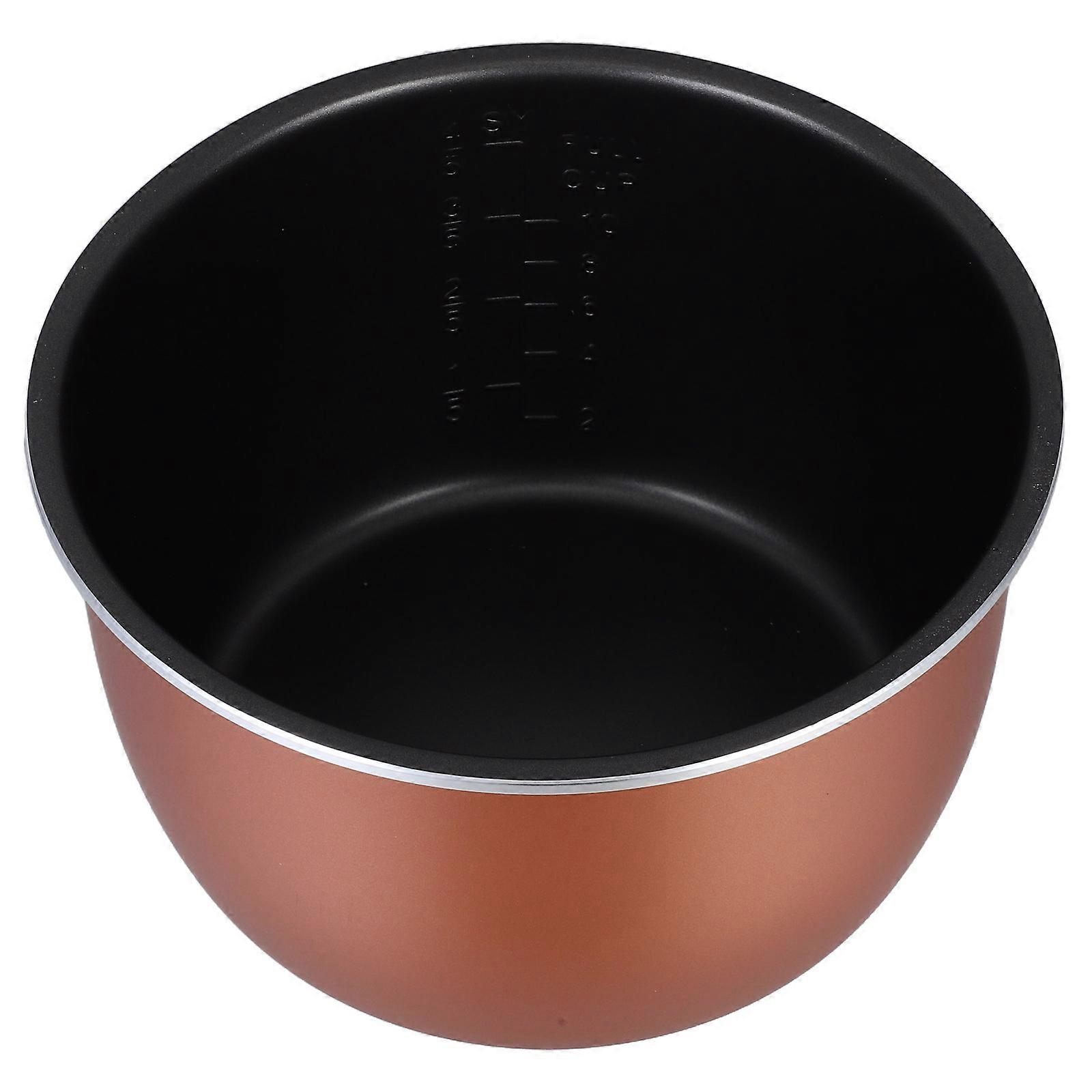 Non Stick Inner Pot for Electric Pressure Cooker, Thickened Aluminum Alloy Liner, High Temp Resistant, Easy Cleaning, Compatible with Rice Cooker
