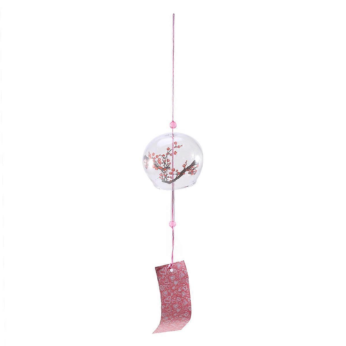 Wind Chime Pendant Japanese Style Creative Little Home Car Decoration Unique Shape High Borosilicate Glass Sound Production 1Pcs