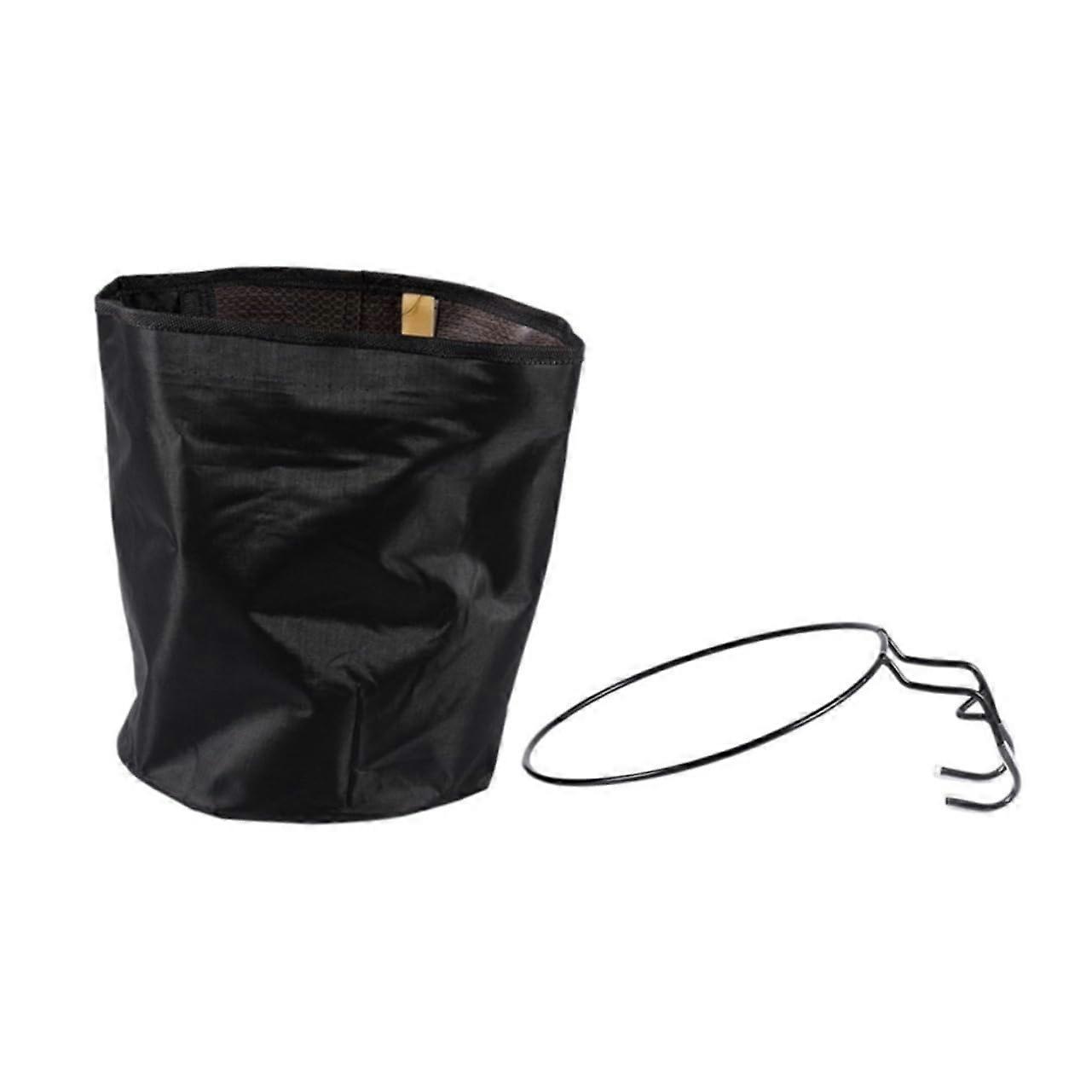 Foldable Waterproof Front Handlebar Bicycle Basket Practical Carry Bag Canvas with Lid for Cycling Shopping and Outings