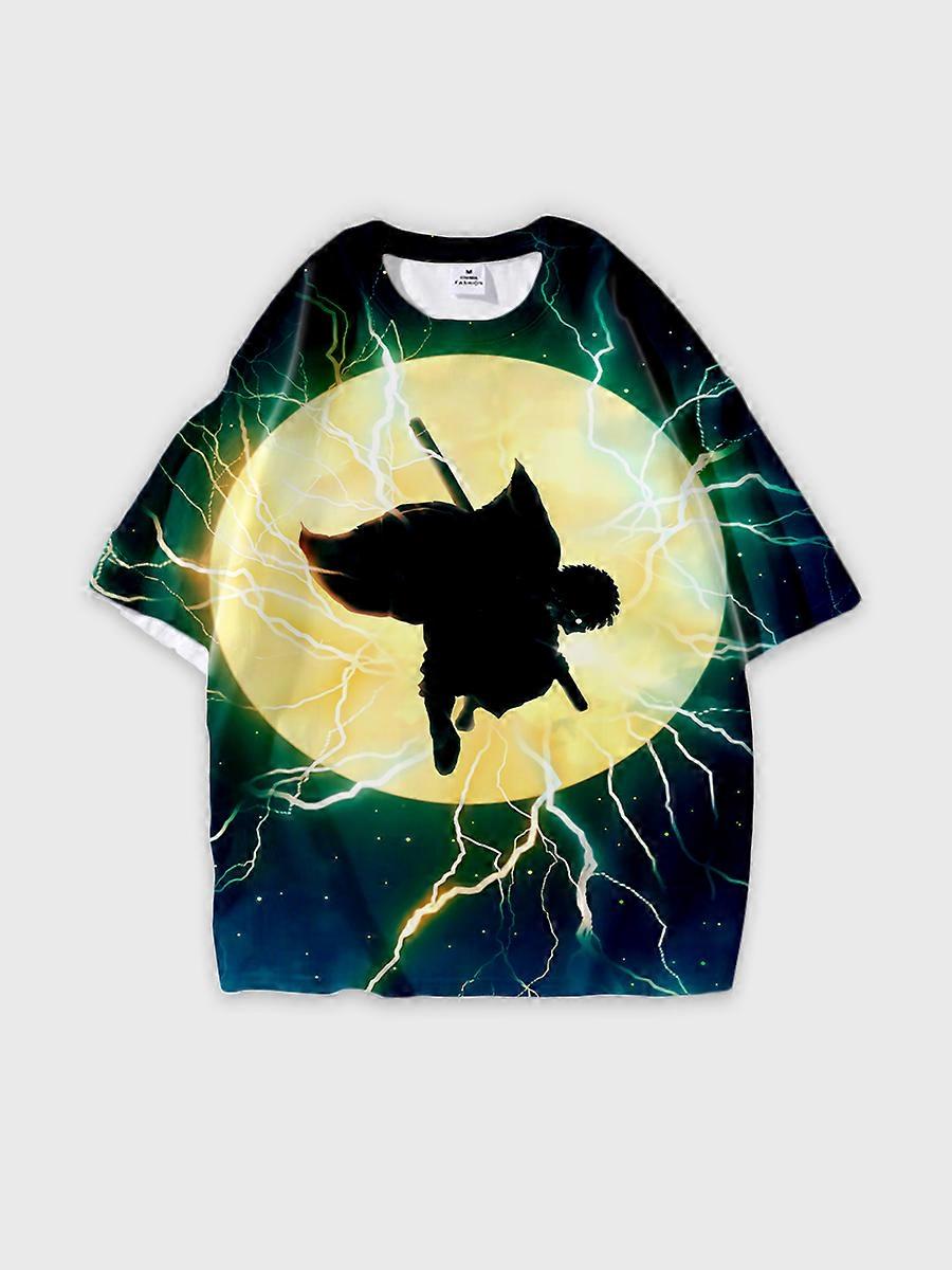 T-shirt round neck Character Pattern loose short sleeve P2824