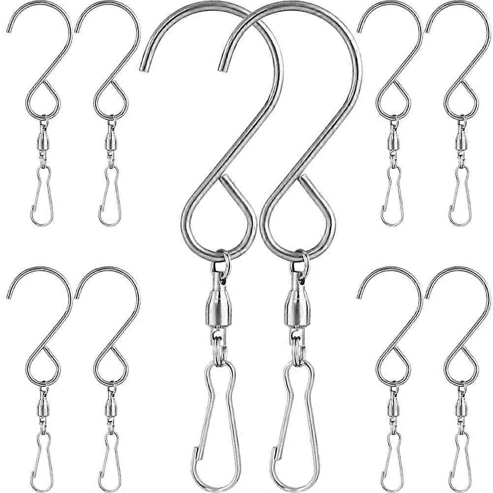 Stainless Steel Swivel Hooks for Home Silver Color 360° Rotating Ideal for Wind Chimes Bird Feeders 10 Pieces