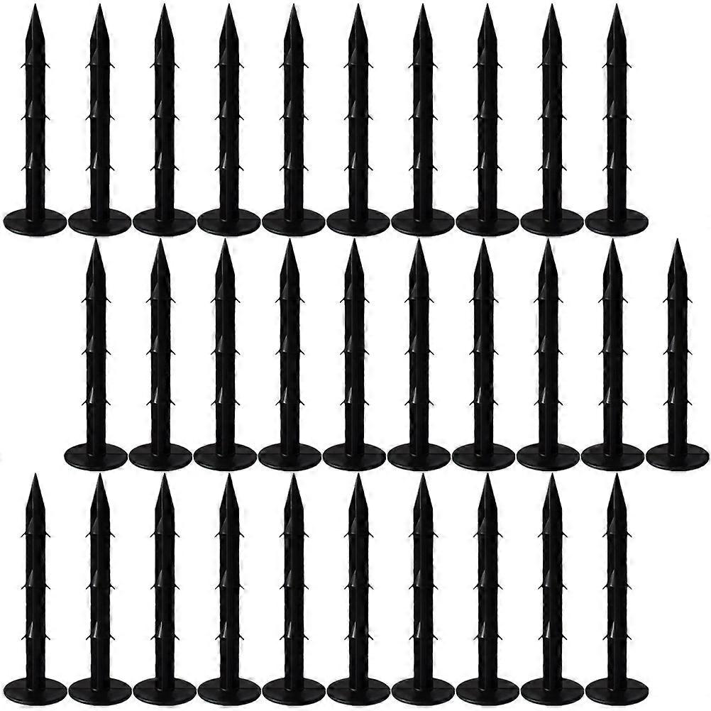 Plastic Ground Stakes for Outdoor Use Black PP Material 120 Pieces