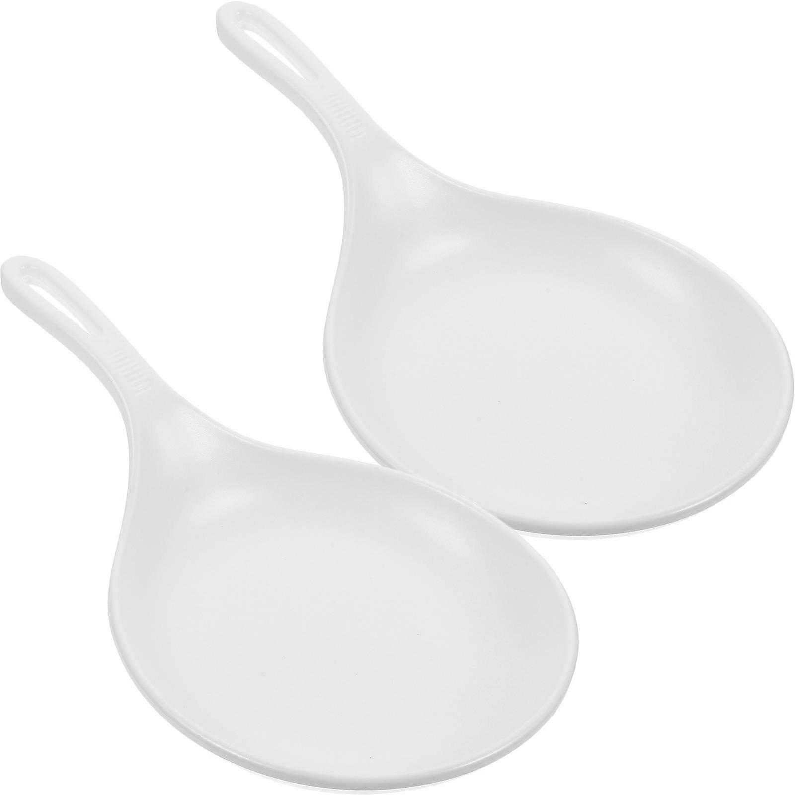 Practical Dinner Plate Square Shape For Friends Gifting Kitchen Tableware White 2Pcs