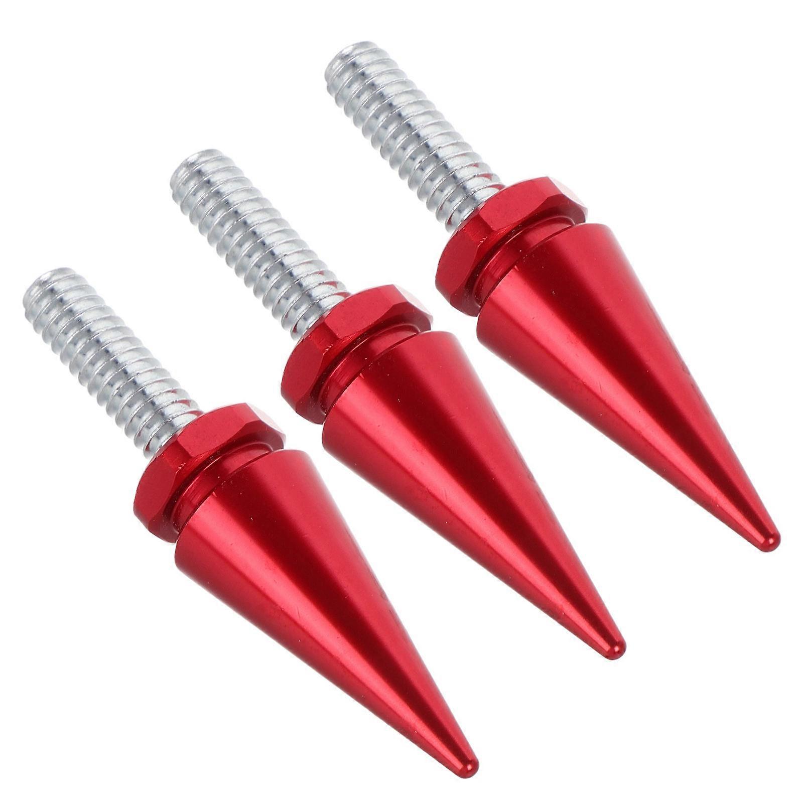 Motorcycle Windshield Screws for Secure Fastening Red Metal Decorative Car Accessories 3pcs