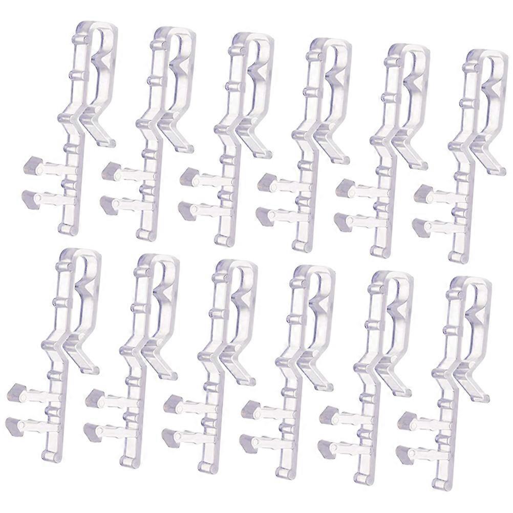 Transparent Plastic Curtain Clips for Blind Installation Tool Suite 12 Pieces Lightweight Compact