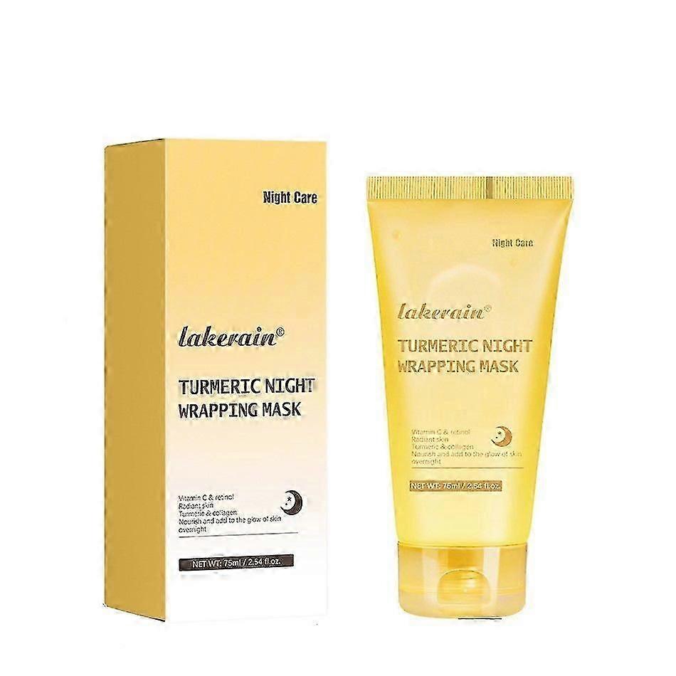 Turmeric Overnight Wrapping Peel Off Mask - Nourishes Dull, Uneven Skin with Hydrolyzed Collagen for Glowing Skin and Skin Firmnes