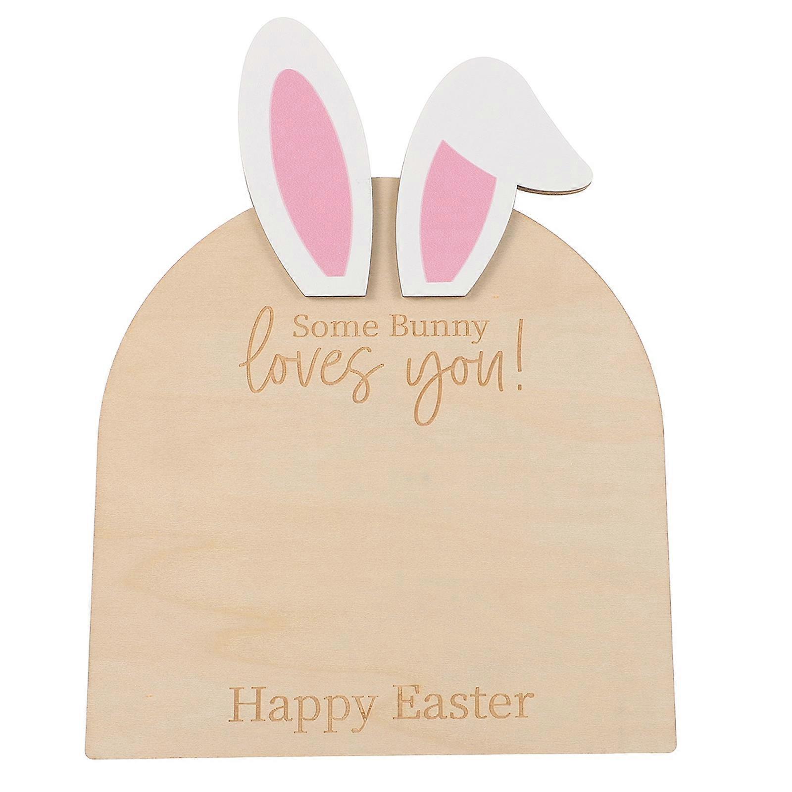 Baby Footprint Keepsake in Adorable Bunny Design for Nursery Decor Crafted from Durable Wood Pink