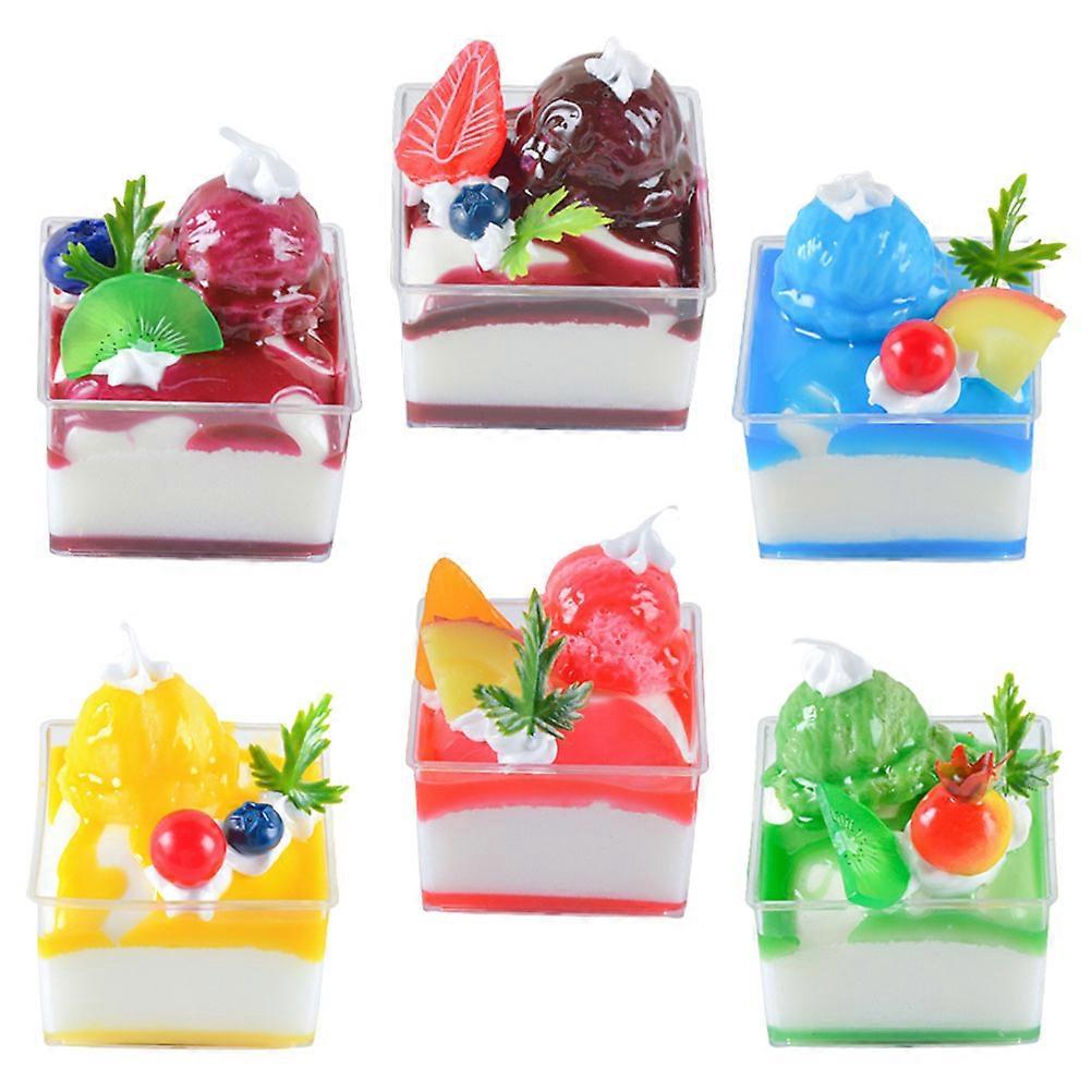 Artificial Cake Models 6Pcs Simulation Cake Model Great For Children Education Festivals With Lifelike Design And Magnetic Features
